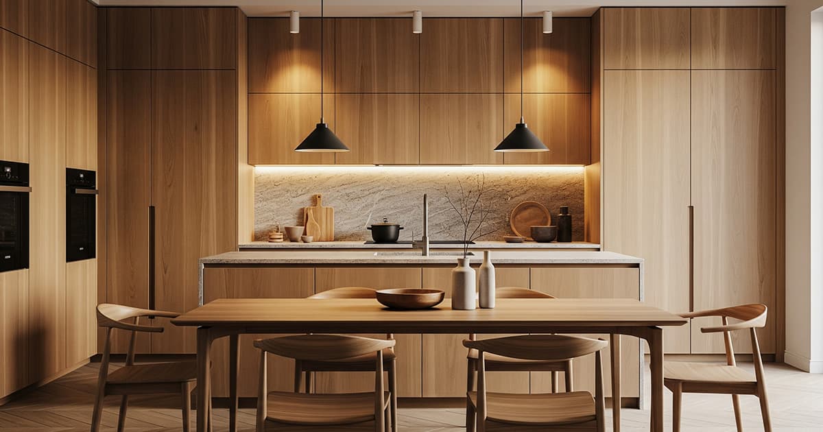 style kitchen style japandi go tu nhien toi space