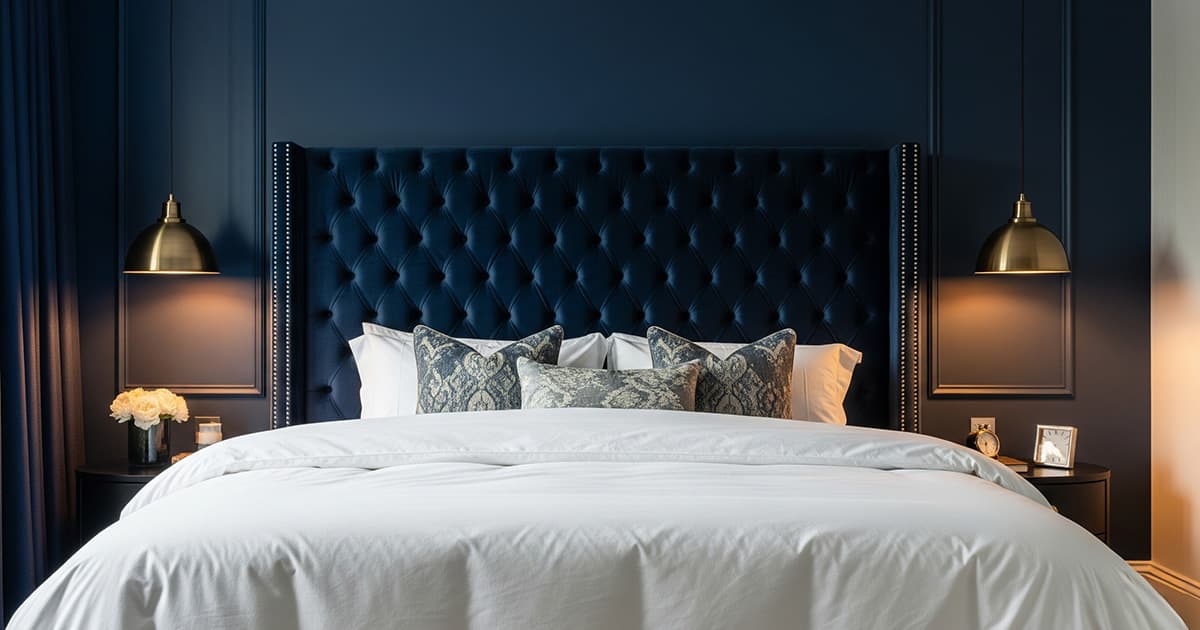 10+ Ý Tưởng Thiết Kế Phòng Ngủ Master Đẹp & Thư Giãn Như Resort 5 Sao 4 mau phong ngu master sang trong kieu boutique hotel voi tong mau toi va noi that nhung